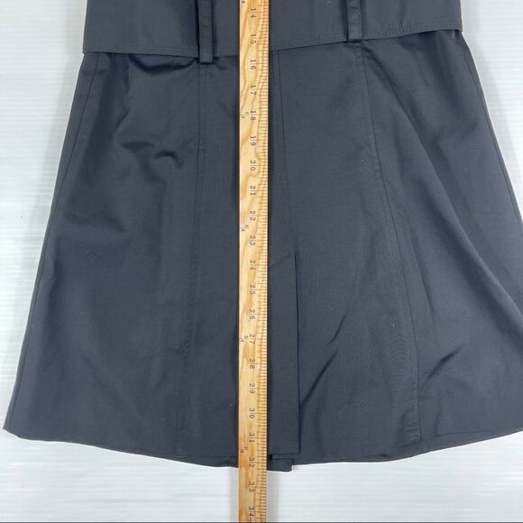 New York & Company Trench Coat Black Rain Coat Women's Small - Picture 11 of 11